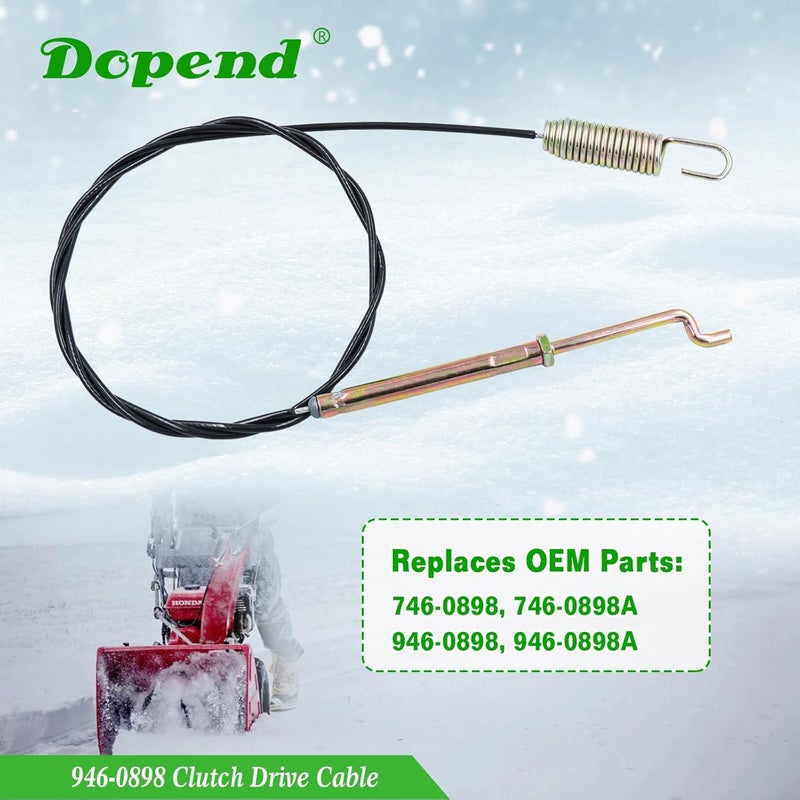Dopend 946-0898 Clutch Drive Cable for MTD, Craftsman, Yard Machines Snowblower Parts, Replaces 746-0898, 746-0898A, 946-0898, 946-0898A - Image 3